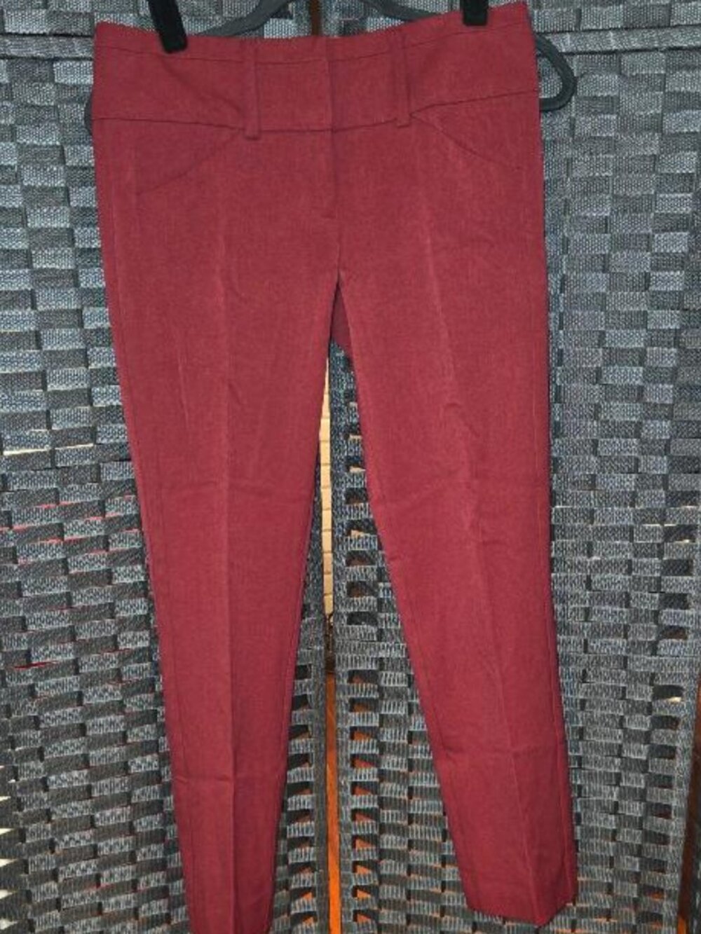 New York & Company 7th Avenue Design Studio Shaping Ankle Pants Burgundy